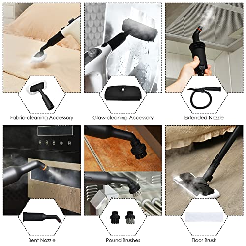 Image of COSTWAY Handheld MultiPurpose Steam Cleaner with 17 Pieces, 350ml Capacity