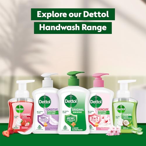 Image of Dettol Liquid Handwash Dispenser Bottle Pump (210ml, Buy 1 Get 1 Free)- Original Hand Wash | Germ Defence Formula | 10x Better Germ Protection