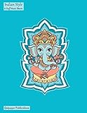  Indian Style 8-Staff Music Sheets: Large 8-Staff Music Notation and Songwriting Notebook With Lord Hindu Elephant God Ganesha Cover