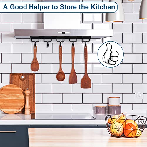 Magtsmei Magnetic Hooks, Strong Neodymium Magnet Hook, Heavy Duty Magnet Coat Rack With 5 Metal Hooks For Indoor Outdoor Hanging, Kitchen, Keys Holder, Refrigerator, Oven, 1Pc Black Coat Hook #TOP4
