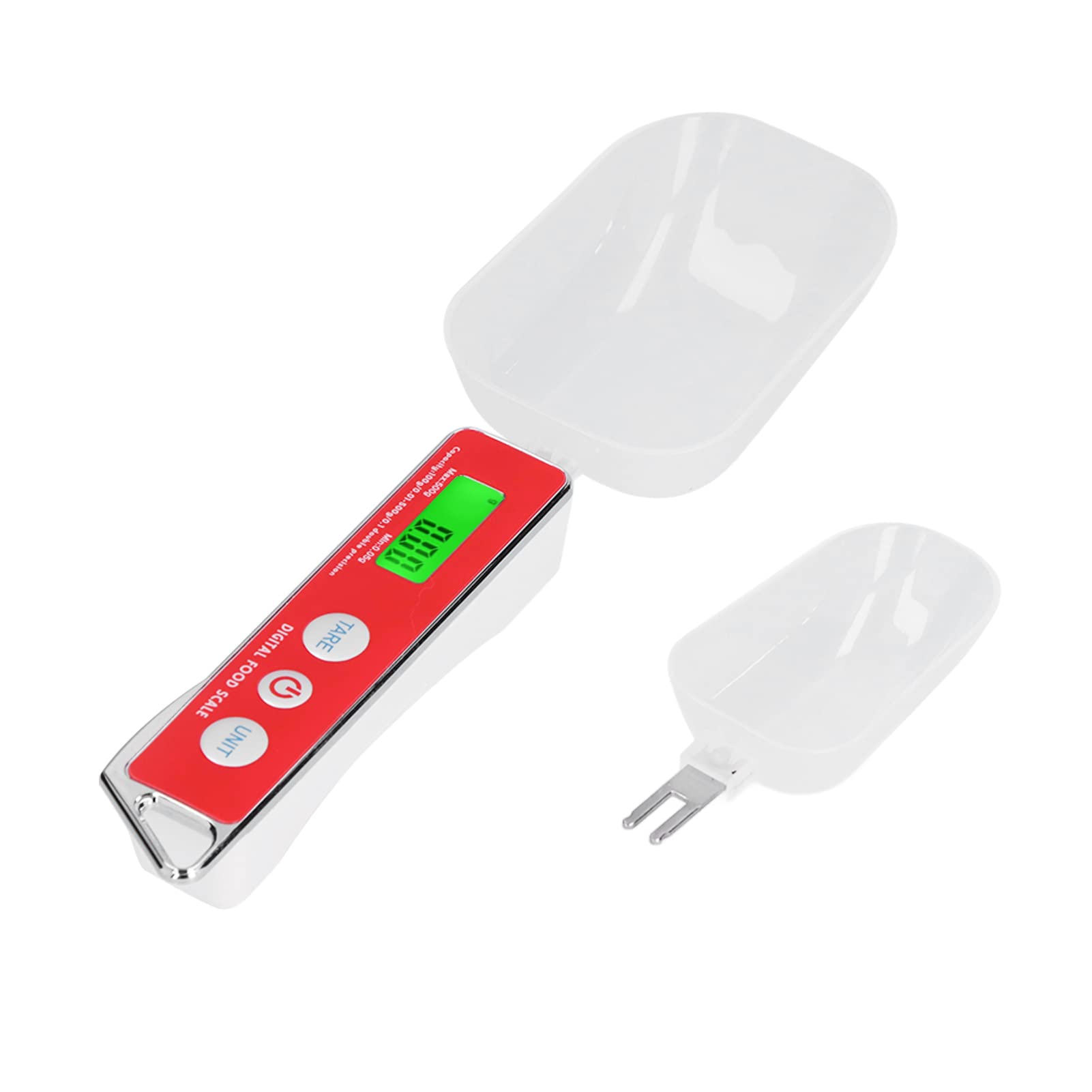 Digital Spoon Scale 500g/0.1g, Digital Kitchen Measuring Spoon Food Scale Spoon Food Scale Spoon Small Baking Scale with LCD Display(Red)