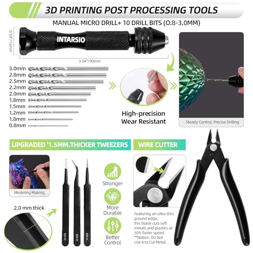 Image of 76pcs 3D Printer Tools Kit with Bag, 3D Printer Accessories includes Digital Caliper, Hygrometer, PTFE Tube Kit, Deburring Tool, Scrapers, Nozzle Cleaning, for Bambu Lab, Ender 3, FDM /SLA Printers etc