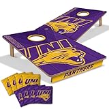 YouTheFan NCAA Northern Iowa Panthers 2’ x 3’ Wood Cornhole Game with Logo Bags
