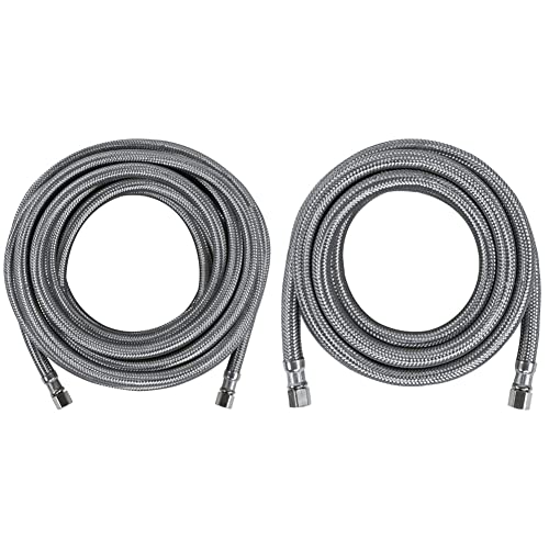Certified Appliance Accessories Ice Maker Water Line, 25 Feet, PVC Core with Premium Braided Stainless Steel