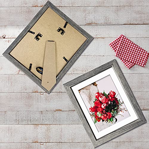 Edenseelake 8X10 Picture Frame Set Of 4, Rustic Wood Photo Frame For Tabletop Or Wall Decoration, Grey #TOP4