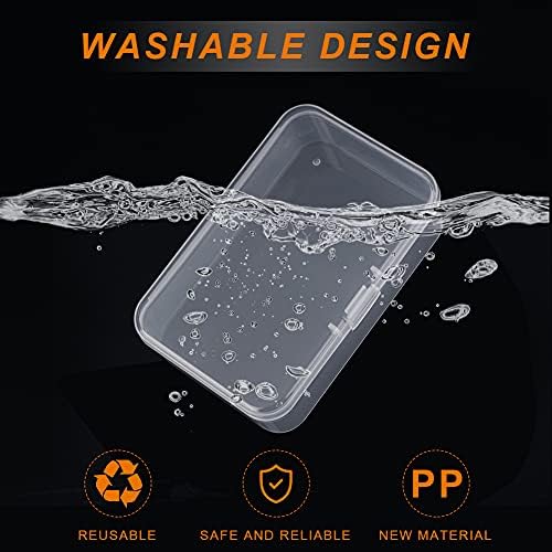8 Pack Clear Plastic Bead Storage Containers Box with Lid, Bead Storage Box Jewelry Earplugs Storage Box for Small items, Craft, Jewelry finding, Hardware, Tiny Beads, Coin, Candy (3.26x 2.12x 1 inch)