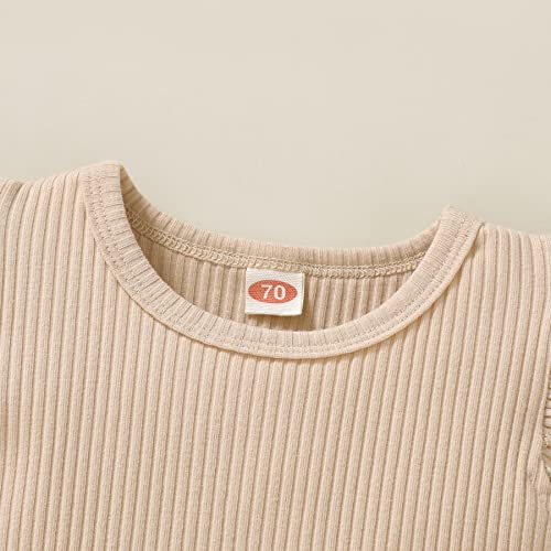 YOUNGER TREE Infant Toddler Baby Girl Summer Outfit Sunflower Strap Sets Sleeveless Romper Suspender Skirt 3pcs Clothing Sets4