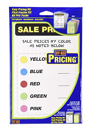 HY-KO Products 40637 Garage Sale Pricing Kit, Various Colors