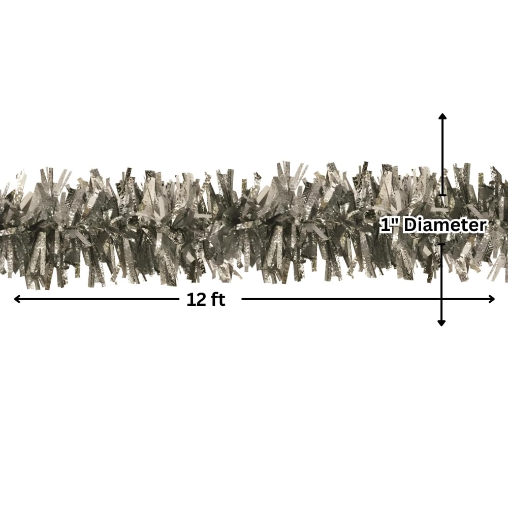 Brite Star 12ft Vintage Tinsel, Silver