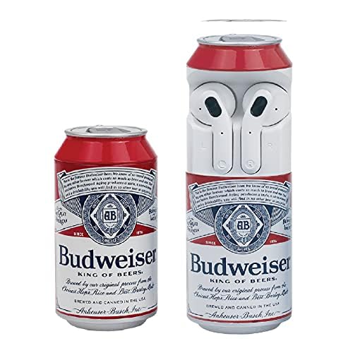 Budweiser Wireless Earbuds with Can Charging Case High-Definition Stereo Sound Earplugs with Up to 9 Hours Playtime Bluetooth 5.0 with Microphone for Sports and Works