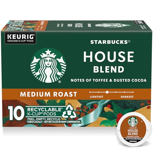 Starbucks K-Cup Coffee Pods, Medium Roast Coffee, House Blend, 10...