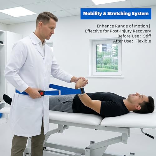 Image of Mobilization pt Belt 2026 New with Adjustable Thick Pad - Mobilization Belt Physical Therapy, Exercise Stretch Straps for Physical Therapy Designed for Physical Therapist, Stretching