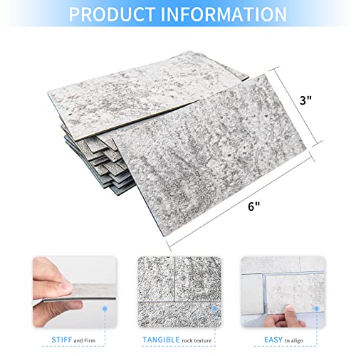 Image of Art3d 102-Pack Peel and Stick Backsplash, Natural Stone White