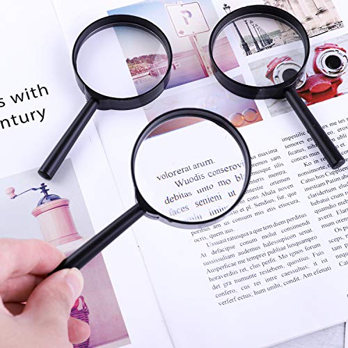ADXCO 24 Pack Handheld Magnifier Plastic Magnifying Glass Portable Reading Magnifiers Plastic Magnifying Glasses with Storage Bag for Reading Jewelry Home Office Desk Accessories, Book, Magazine - Image 5