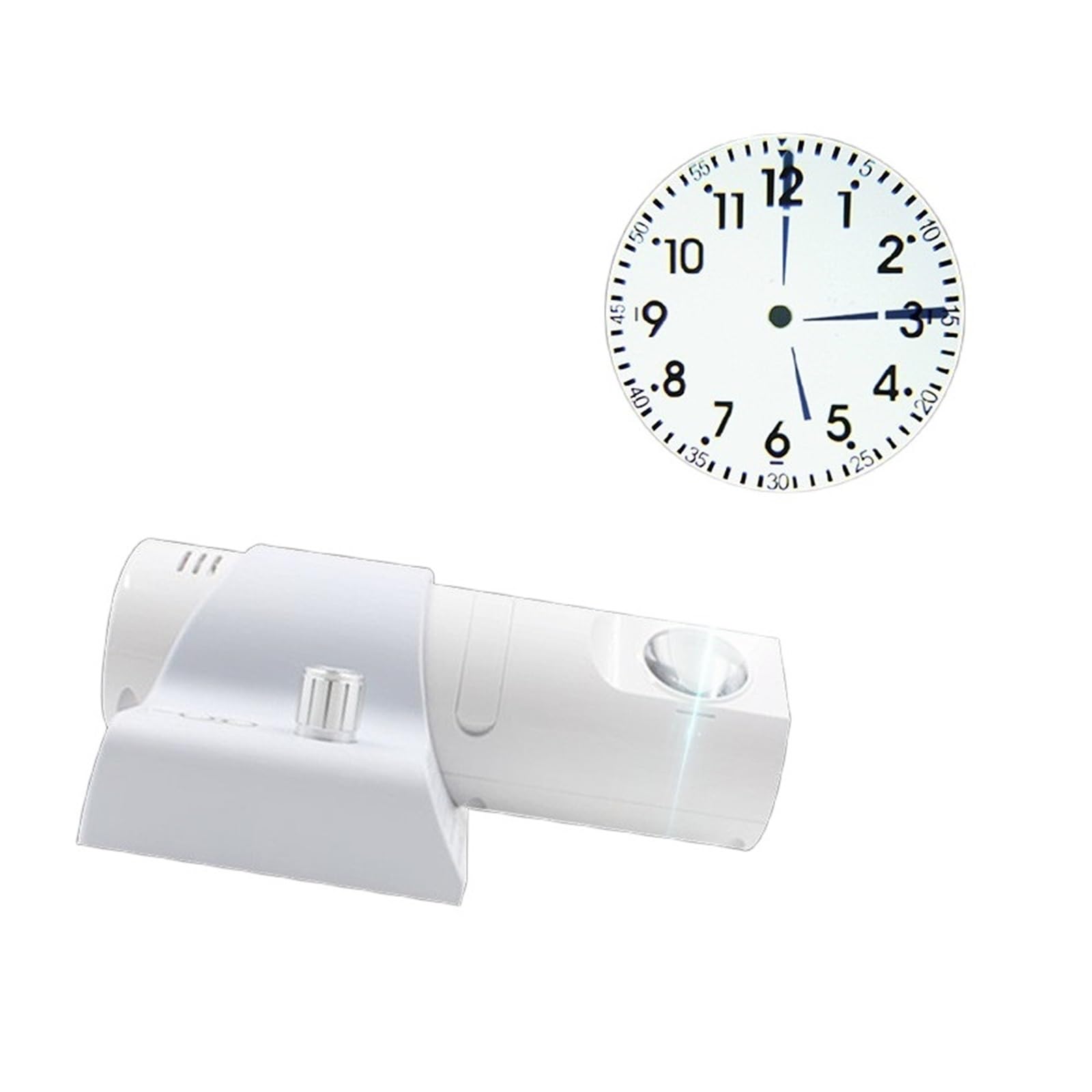 Reloj de pared digital con proyeccion de 5 colores y mando a distancia para mesa blanco