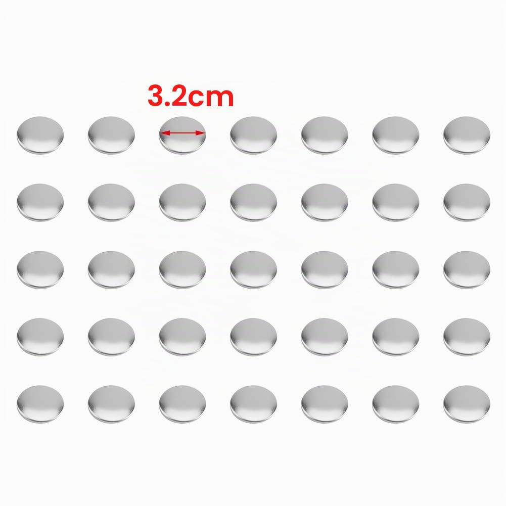 1000 Botones de Insignias Redondas en 32 Mm, Piezas de Botones de Insignia, Sin Máquina, Usados Para Hacer Insignias Conmemorativas y Bricolaje