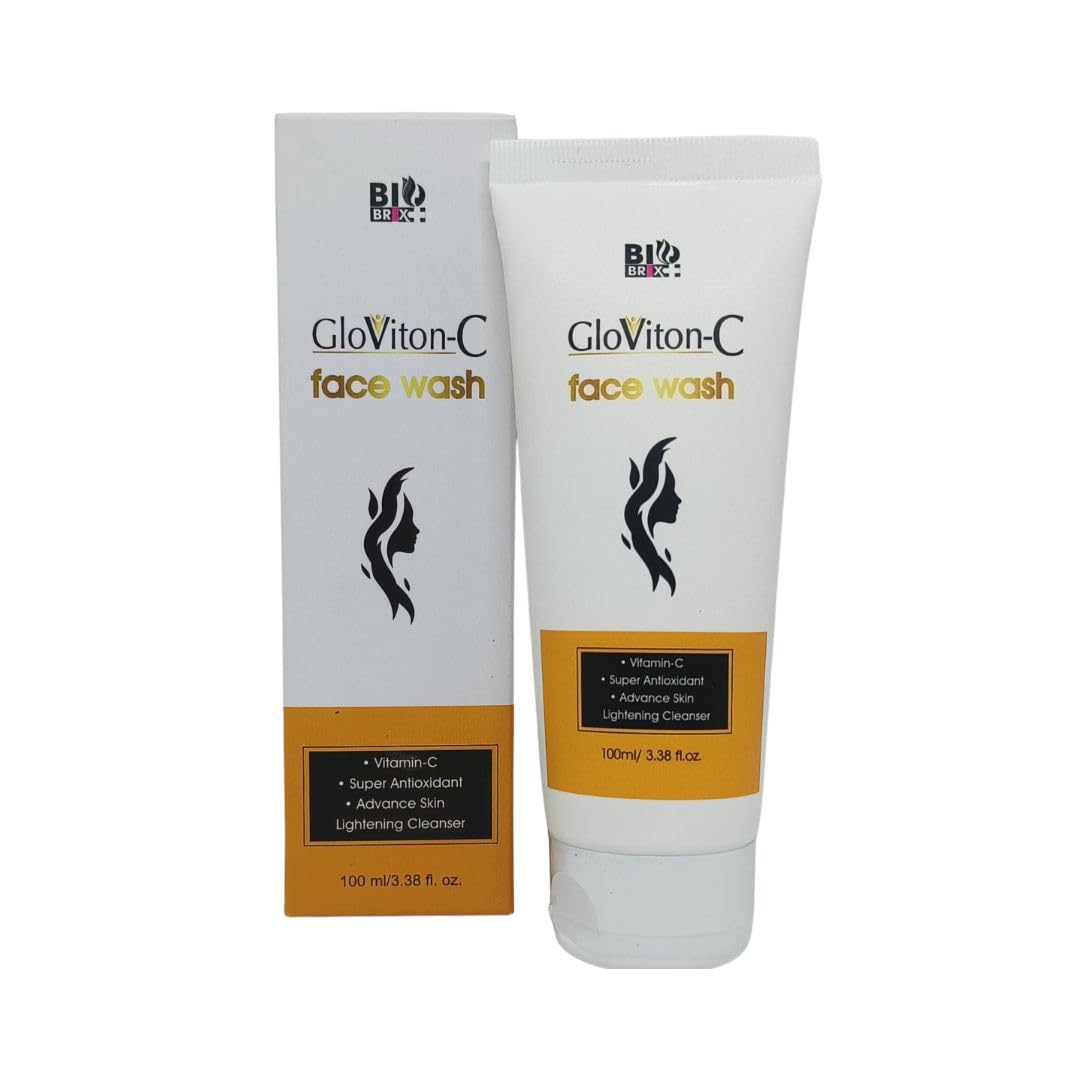 Gloviton-C: Face Wash For Glowing Skin in Men and Women for All Skin Types. 100 Ml Tube Travel Pack.