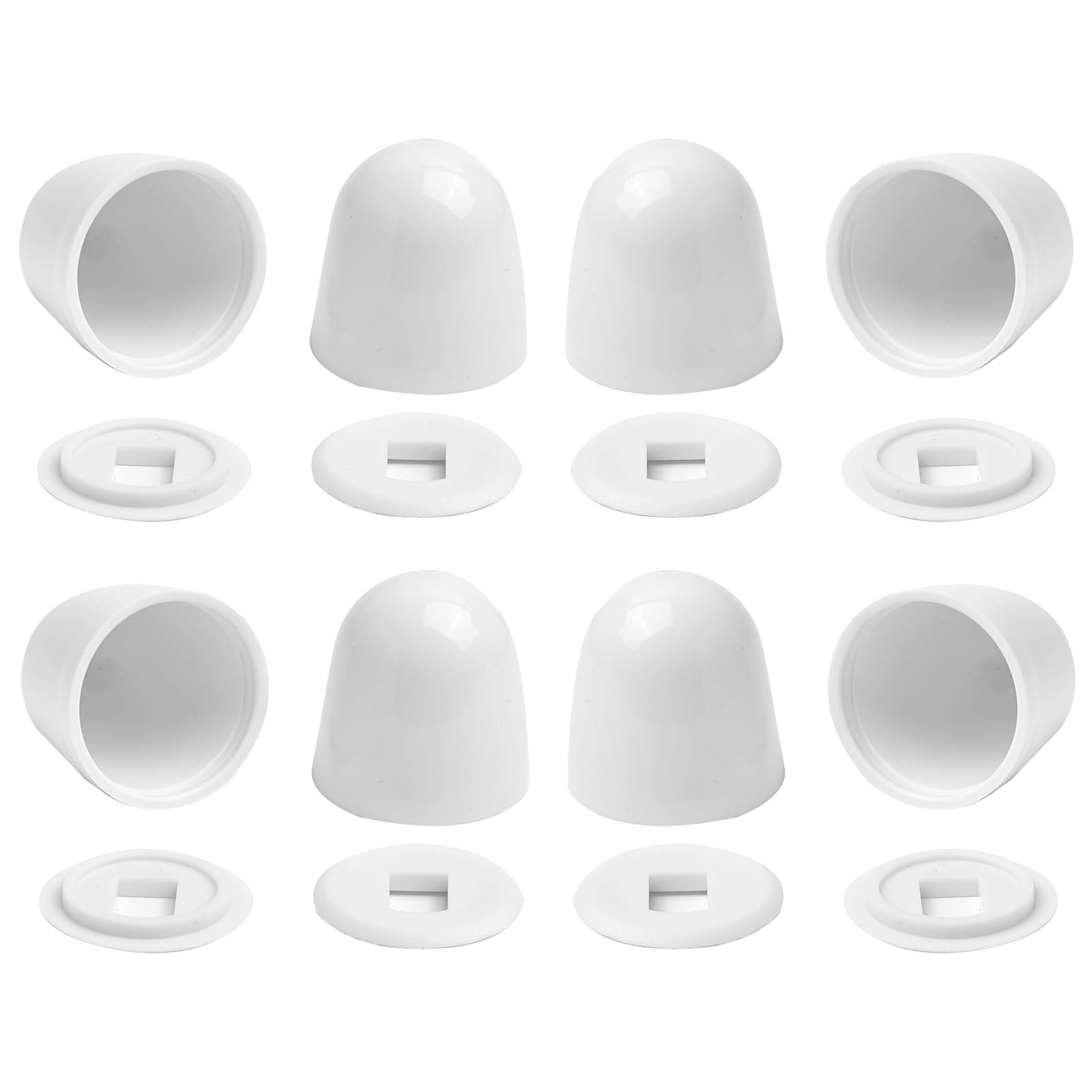 Yhplxyuus 8PCs Toilet Bolt Caps Rustproof Bathroom Hardware Covers, Easy Installation, Modern Decor Easy Installation
