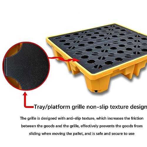 Bandeja Modular Duradera para contención de derrames: Rejilla de Polietileno de Alta Resistencia para prevención de Fugas en fábricas y almacenes, Ideal para soluciones de Almacenamiento seg