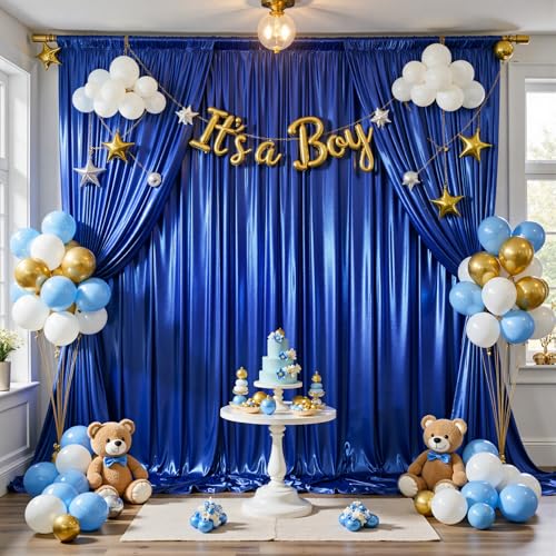 Cortina fondo royal blue 20x10ft 4 paneles miniatura 4