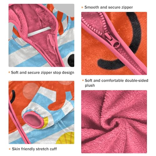 GuoChe Crabs and Seaweed Boys Sherpa Jacket3