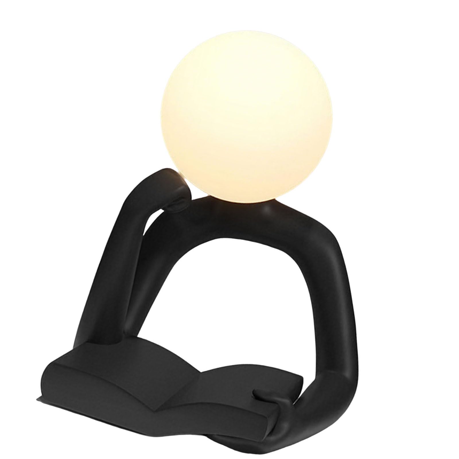 Jazuaiao Resin Sculpture Desk Lamp Small Reading Desk Table Night Lights Artistic Figurine Sculpture for Book Lovers and Readers Small Reading Table Night Lights