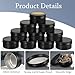 LIYAR 3oz Black Aluminum Tin Containers with Screw Lids, 40 Pack Refillable Cosmetic Jars, Round Salve Tins, Tea Cans, Bulk Food Storage Jars, Candle Travel Tins