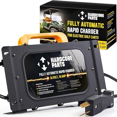 Hardcore Parts 36V Fully Automatic Rapid Golf Cart Charger - Club Car (Two Prong) Cover
