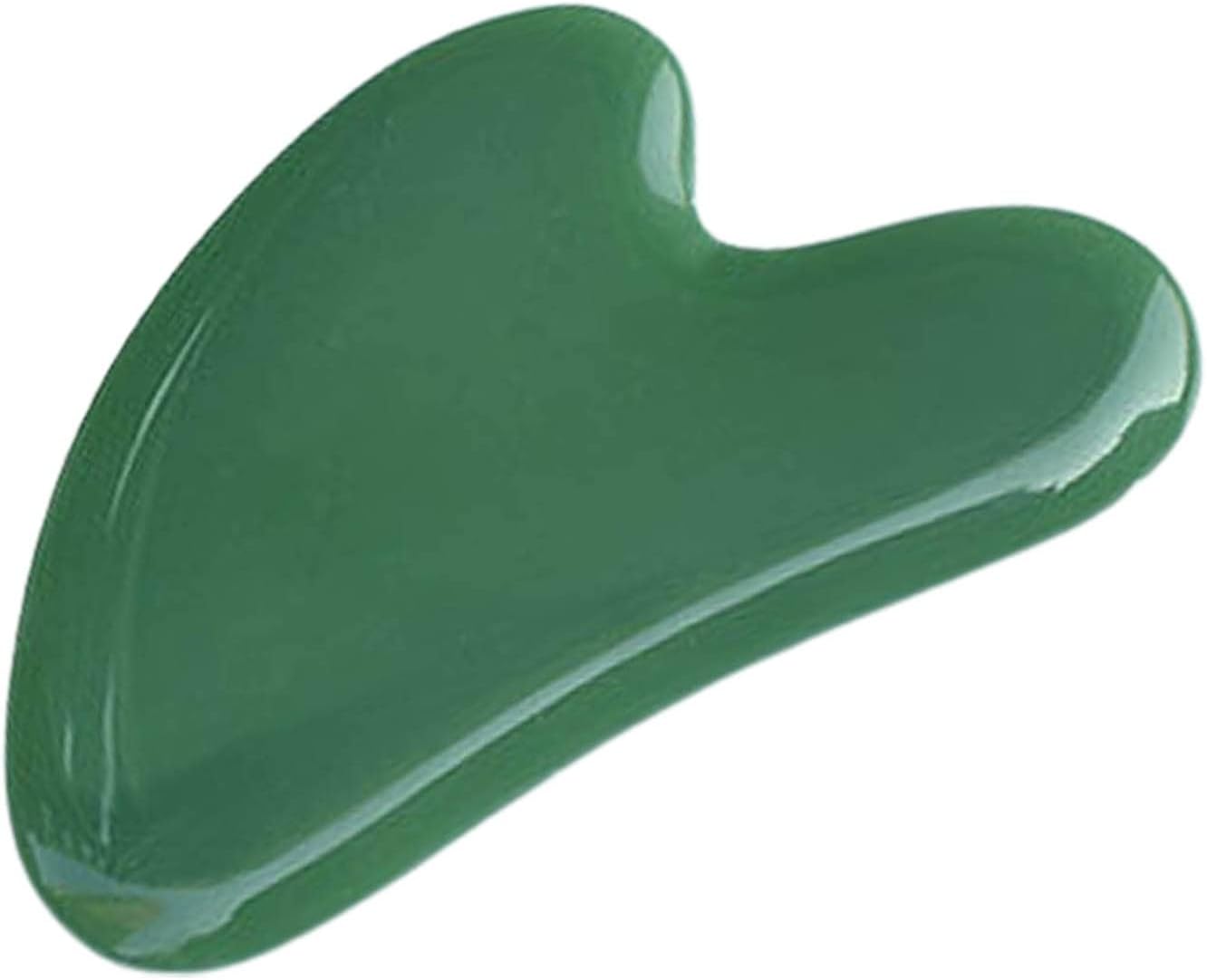 Guasha Tool Heart-Shaped Prevent Wrinkle Green Wrinkle Reducing Massage Stone for Adult Massage Roller Board