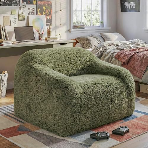 Sillón Plegable Peluche Verde