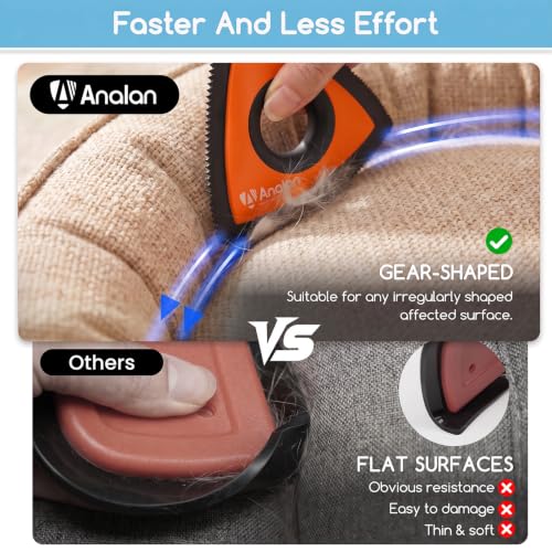 Image of Analan Mini Pet Hair Remover for Car Detailing Dog Hair Tool Brush(Orange)