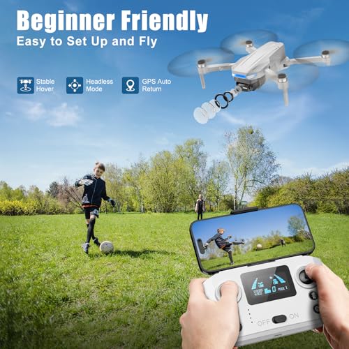 Drones with Camera for Adults 4K, GPS Auto Return, Waypoint Flight, Orbit Fly, GPS Follow, Gesture Control, Foldable Drone with Brushless Motor, 249g Light, 48 Mins Flight Time with 2 Batteries - Image 7