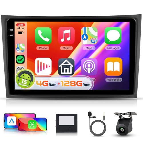 【4+128G】 Hodozzy Carplay Autoradio pour Volvo XC90 2004-2013, 10 Pouces Ecran in-Cell Android Autoradio avec Bluetooth 5.0/Android...