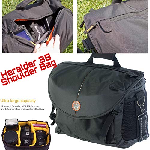 Image of VTS DSLR Camera Bag - Waterproof Backpack & Shoulder Carry Case for Camera, Lens, Tripod & Accessories