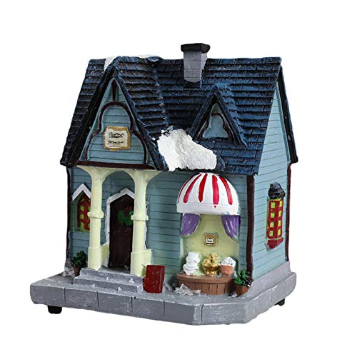 Phrat LED Weihnachtshaus 12 cm - Weihnachtsdeko Haus - Deko Winterhaus beleuchtet