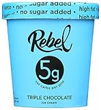 Rebel Ice Cream, Triple Chocolate, 16oz (Frozen)