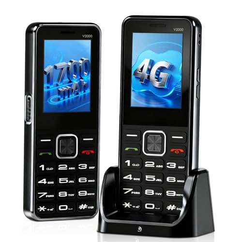 4G Telefono Cellulare per Anziani con Tasti Grandi e Base