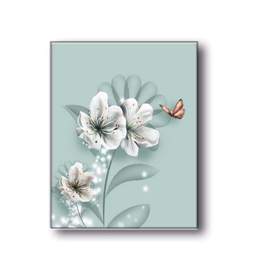 Imprimir Lienzo Pinturas Papel Pintado Cartel Flor Arte de la Pared Imágenes de Arte nórdico para Mesa de Comedor Fondo Decoración del Marco del hogar 40x60cm (15.7 "x23.6) x2 con Marco