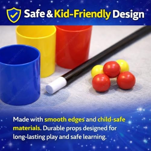 Image of DZLING 70 Tricks Magic Kit for Kids - Learn the Art of Magic with Cups, Cards, Rope & Wand | Beginner Magic Set | Educational Magic Toy | Magic Game Set for Boys & Girls 8+ Years (Magic 70)