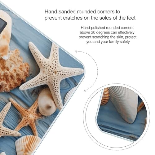 Báscula Digital de Baño con Diseño Estrella de Mar y Vidrio Templado miniatura 4