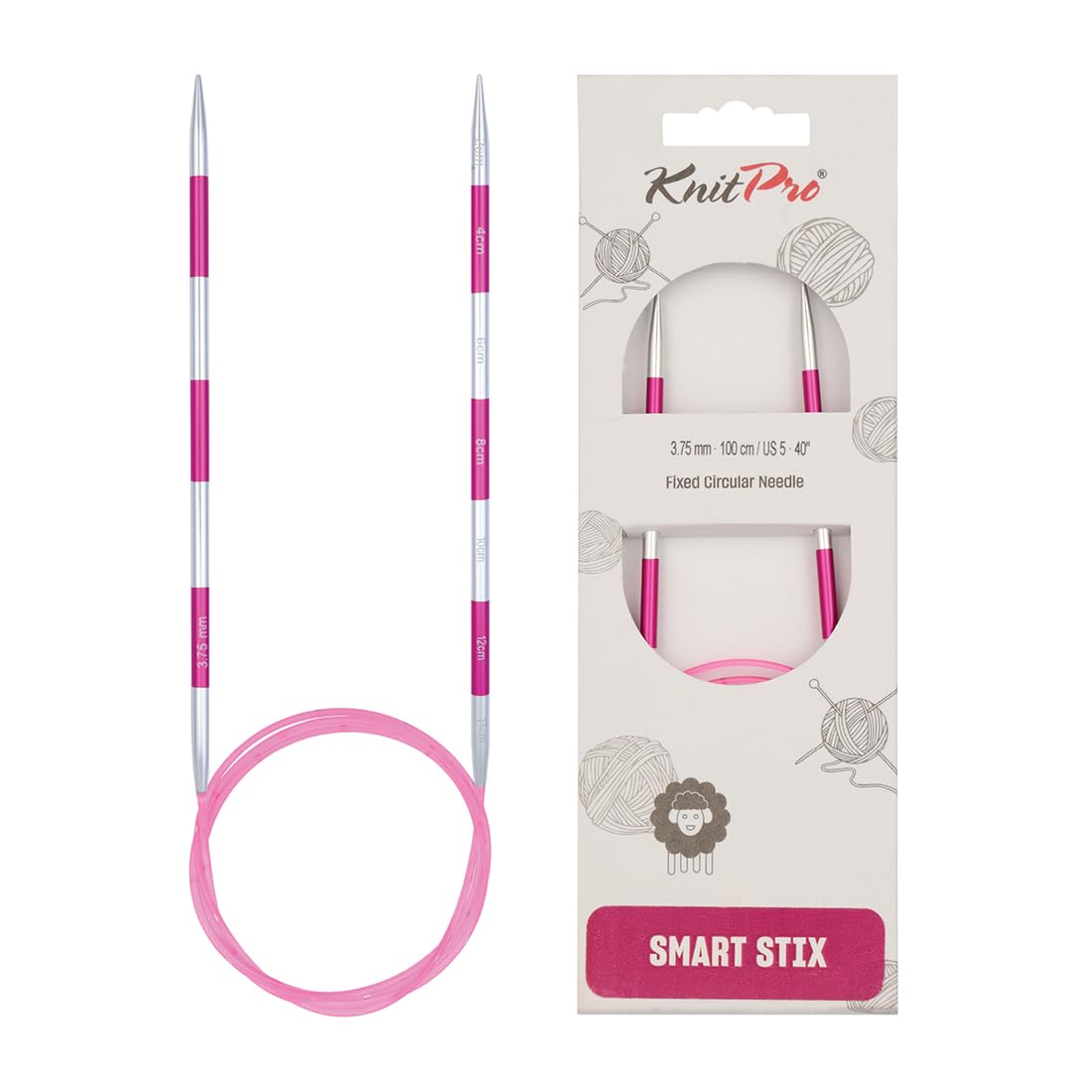 KnitPro Smartstix Fixed Circular Needles 40" (100cm) | 3.75mm