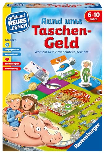 Ravensburger 24996 - Rund ums Taschengeld - Spielen und Lernen für Kinder, Lernspiel für Kinder ab 6-10 Jahren, Spielend Neues Lernen für 2-4 Spieler