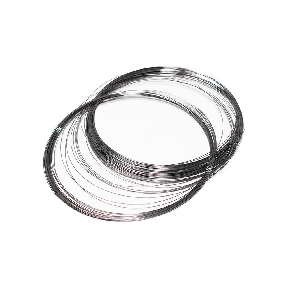 99.99% Pure Titanium Wire Round Ti Metal Line For DIY Beading Welding Craft Jewelry - 2 Rolls, 0.6mm (23 ga), Each roll 5 meters