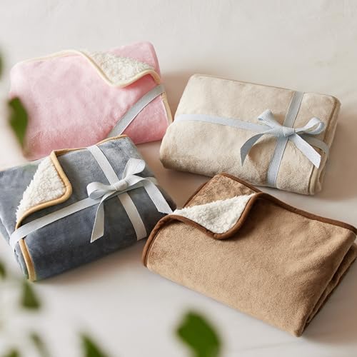 Bedsure Waterproof Dog Blankets for Extra Large Dogs - XL Cat Blanket Washable for Couch Protection, Sherpa Fleece Puppy Blanket, Soft Plush Reversible Throw Furniture Protector, 50"x60", Pink by Bedsure - Image 8