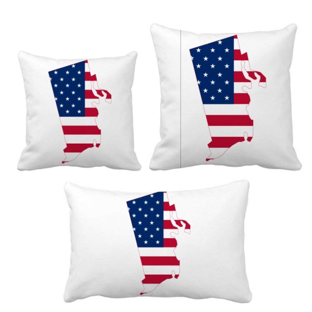 Coussin Rhode Island USA Map coussin de décoration pour canapé américain