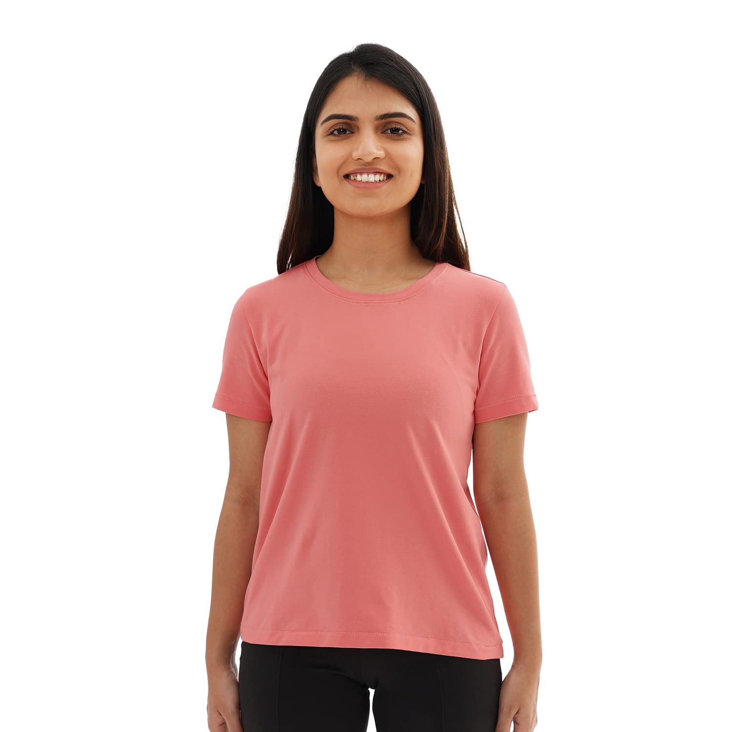 BlissClubWomen's Cotton Regular Fit The Last Tee |Stays New for 750+ Days |10X Durable| Round Neck | T-Shirt | Short Sleeves | Hip Covering | Tee