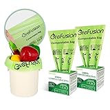 Compostable Trash Bags Garbage Bags,1.6 Gallon Compost Bags,Small Compostable Bags Kitchen Home Office Bathroom,US BPI & Europe OK Compost Home Certified Compost Bin Bags (50 count) (1.2G-300Count)