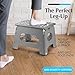 Handy Laundry Folding Lightweight Step Stool - Sturdy Enough to Support Adults and Safe Enough for Kids - Opens Easy with One Flip - Great for Kitchen, Bathroom or Bedroom (Grey | 2-Pack)