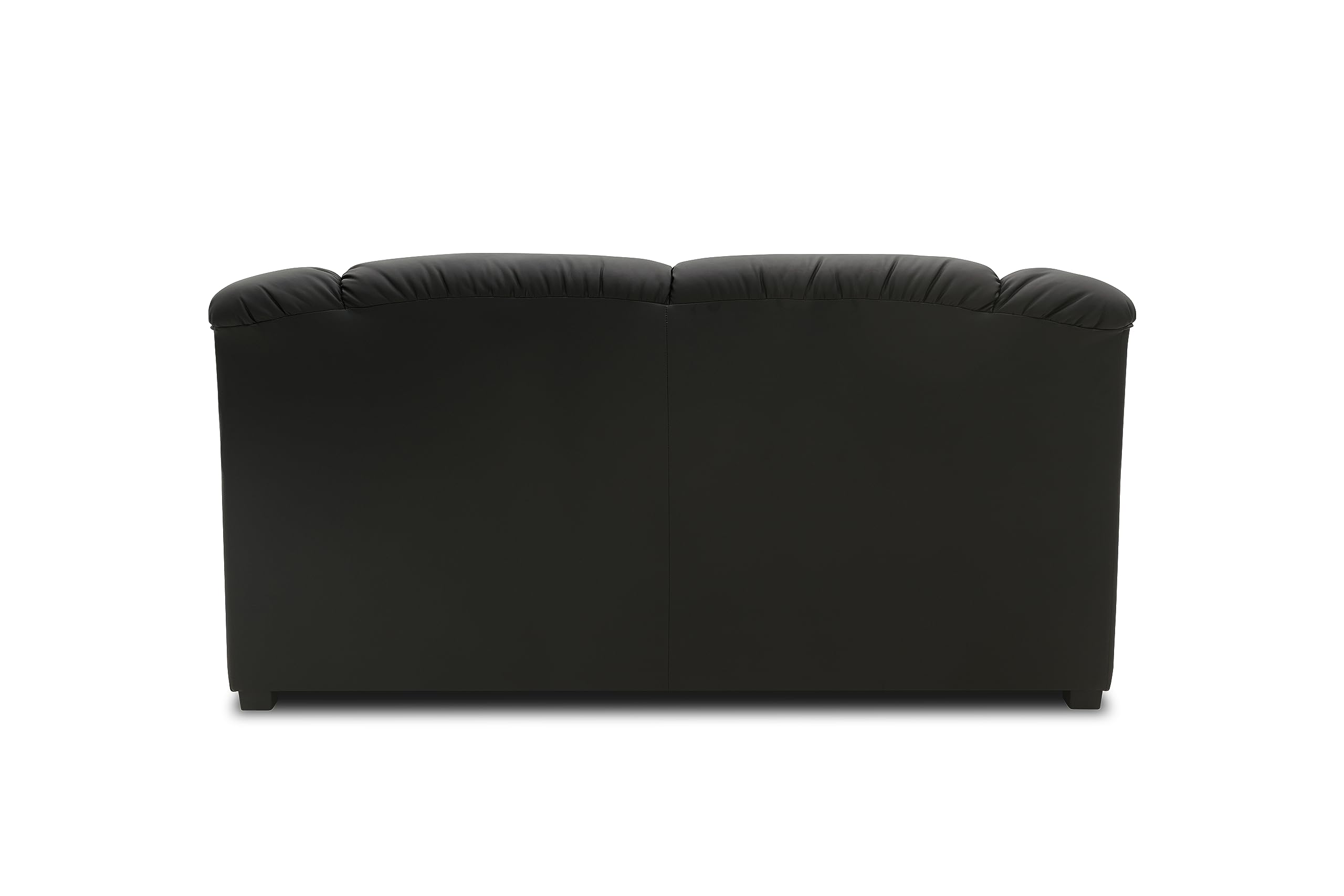 DOMO. collection Sofa Ambato, Leder-Optik, Schwarz | 3 Sitzer mit klassischem Design, elegante Couch in Leder-Optik aus Kunstleder, 219 x 92 x 88 cm (BxTxH)