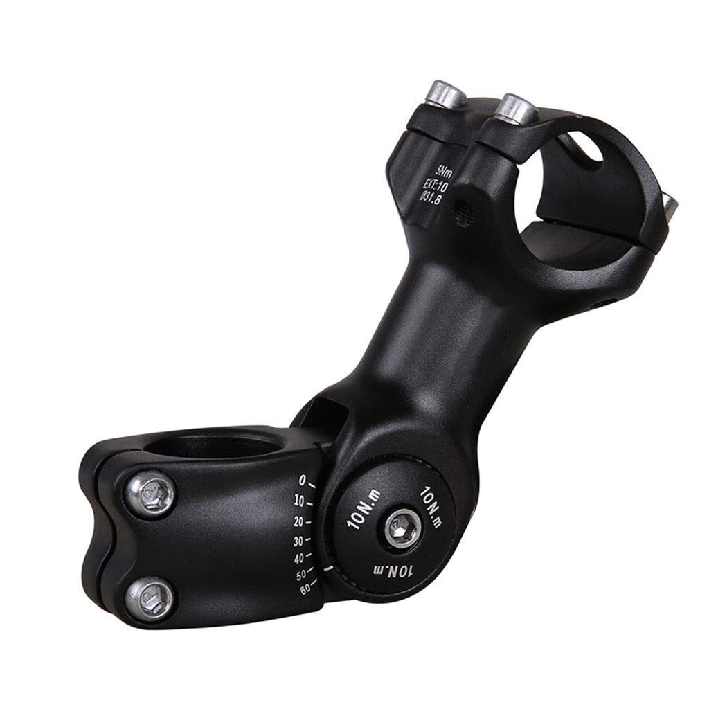 Potence De Vélo Aluminium 25,4 Mm – 60 Mm, Angle 20°, Noir Anodisé, Poids 127 G – Pour BMX Et Vélos